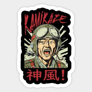 Kamikaze! WWII Japanese Pilot Sticker